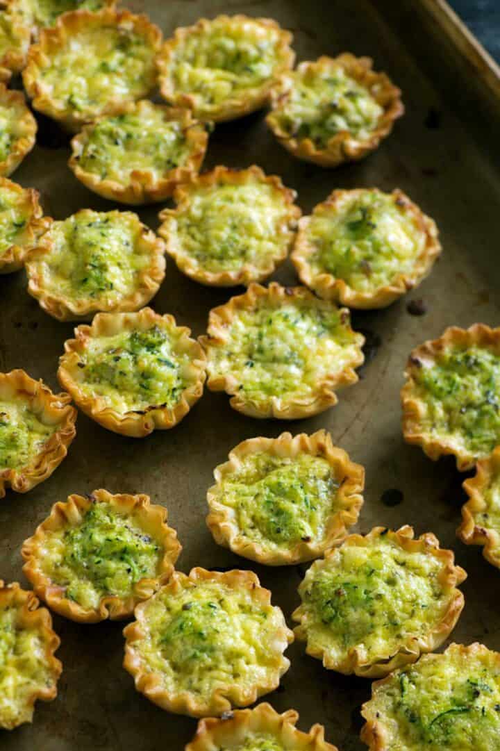 Mini Zucchini Appetizer Quiches - Butter &amp; Baggage