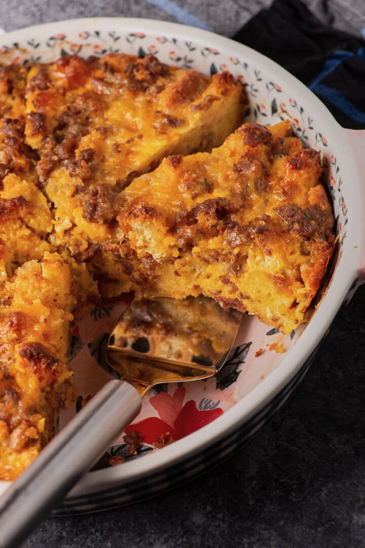 Quiche with Sausage and Cornbread Butter & Baggage