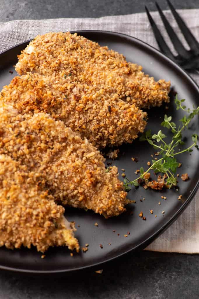 NutCrusted Chicken with Lemon and Thyme Butter & Baggage