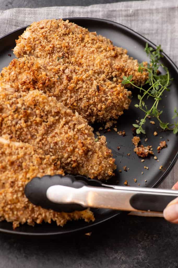 NutCrusted Chicken with Lemon and Thyme Butter & Baggage