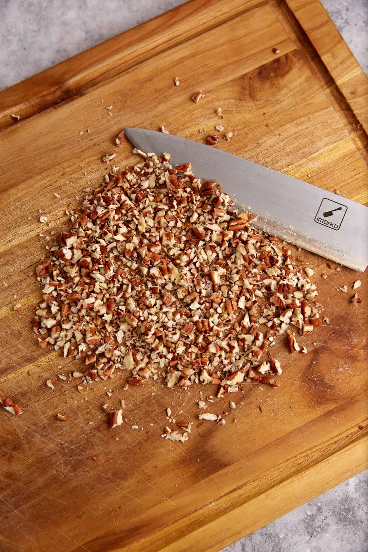 Finely chopped pecans.
