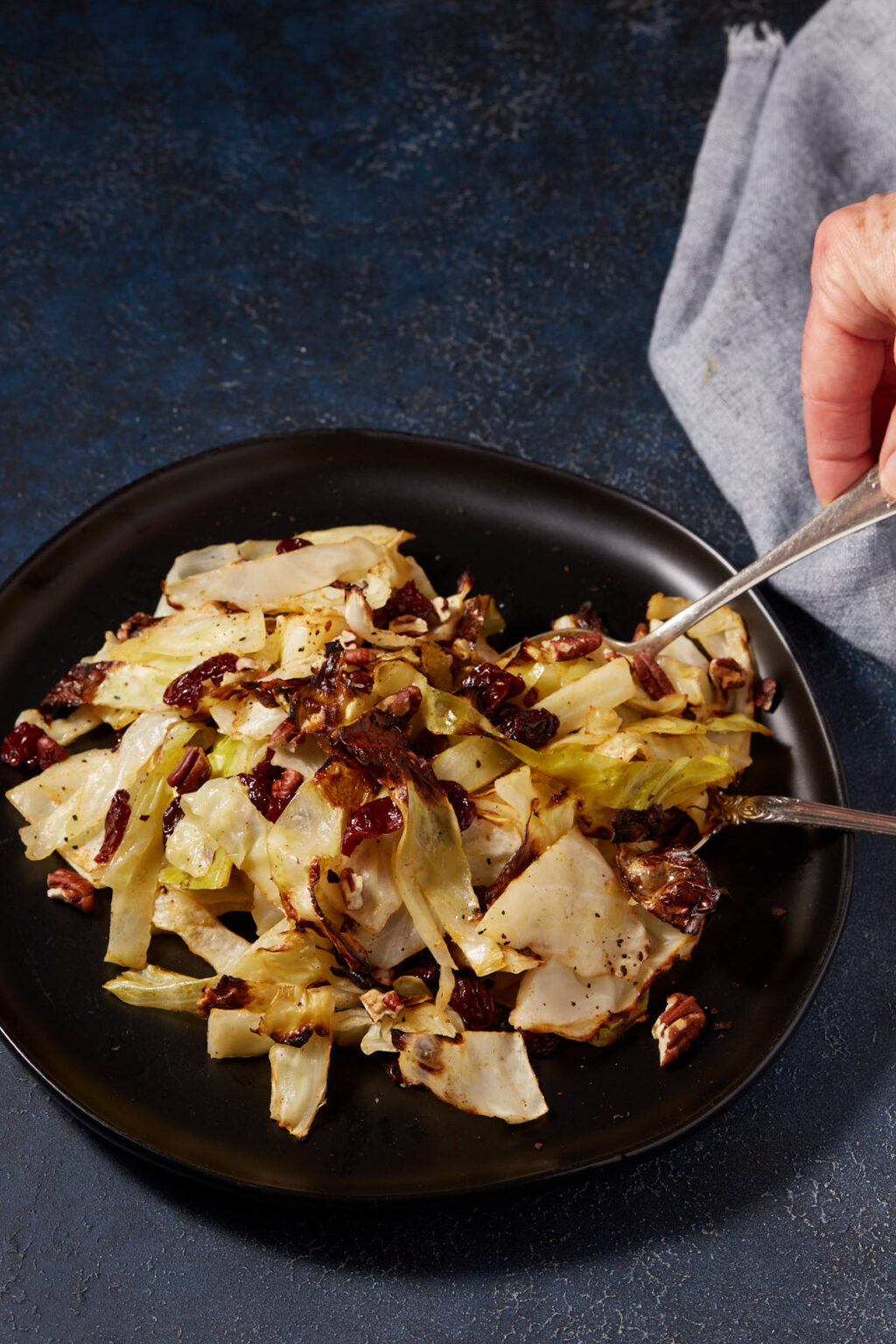 Roasted Cabbage in the oven with Dried Cherries Butter & Baggage