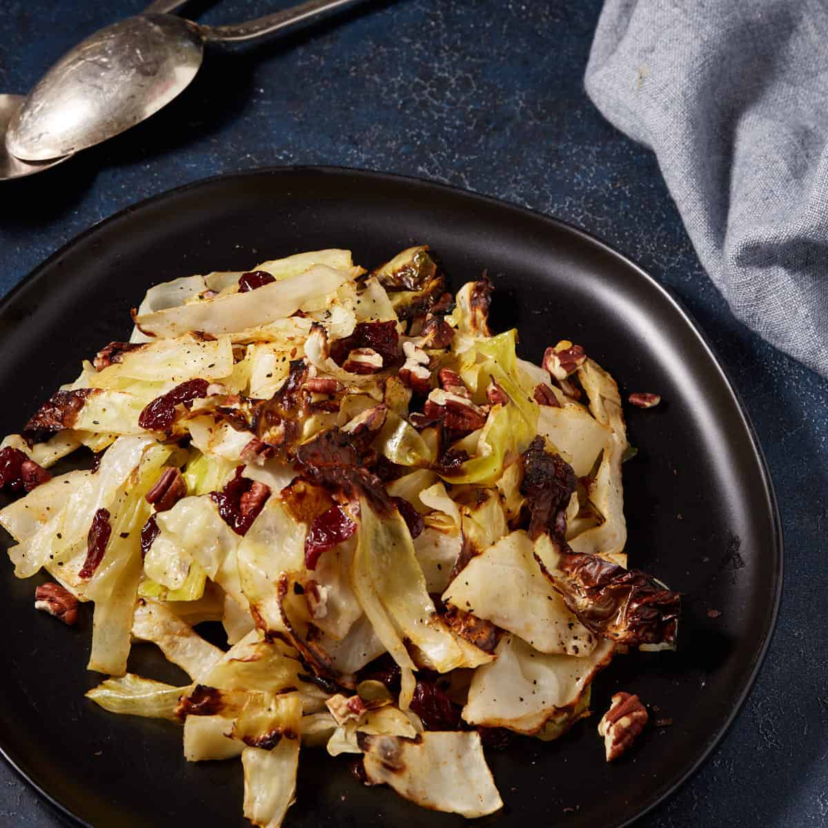 Roasted Cabbage in the oven with Dried Cherries