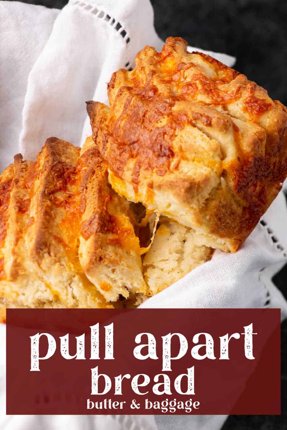 Pull Apart Bread made with Biscuit Dough Butter & Baggage