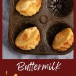 A muffin tin of cornmeal muffins.