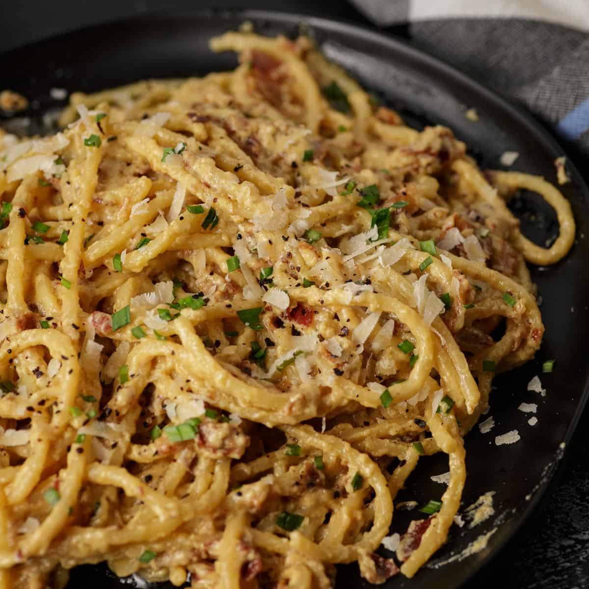 Carbonara Recipe with Pancetta Butter & Baggage