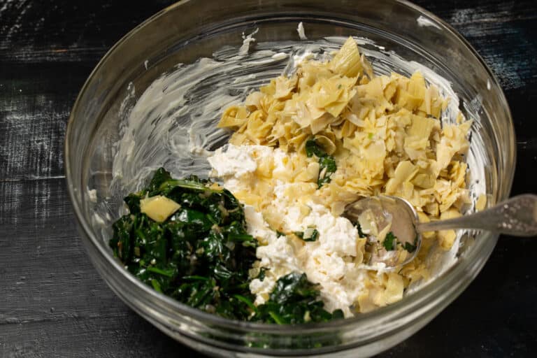 QuickBaked NoMayo Spinach Artichoke Dip (25Minutes) Butter & Baggage