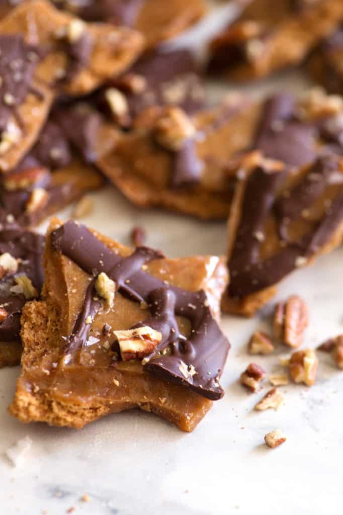 Chcolate Caramel Bark with dark chocolate Butter & Baggage