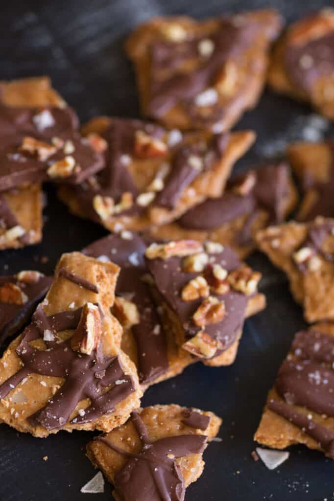 Graham Cracker Toffee Recipe (Chocolate Bark) Butter & Baggage