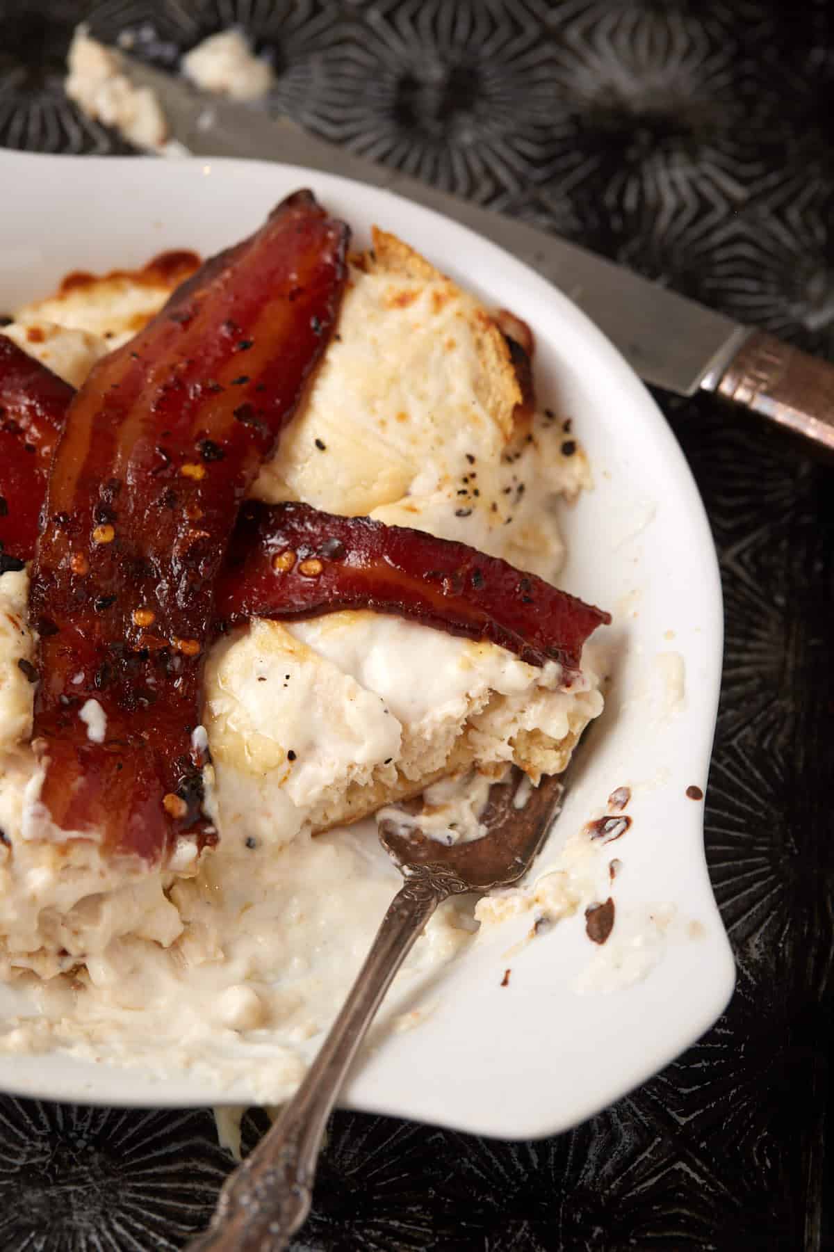 an individual serving or a Kentucky hot brown.