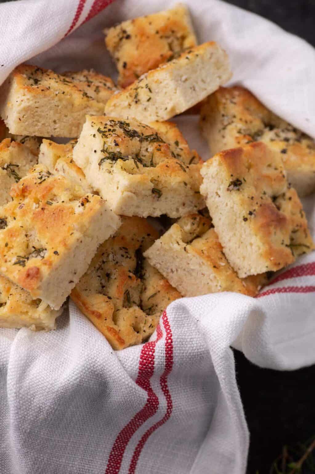 Rosemary Focaccia Recipe with Almond Flour Butter & Baggage