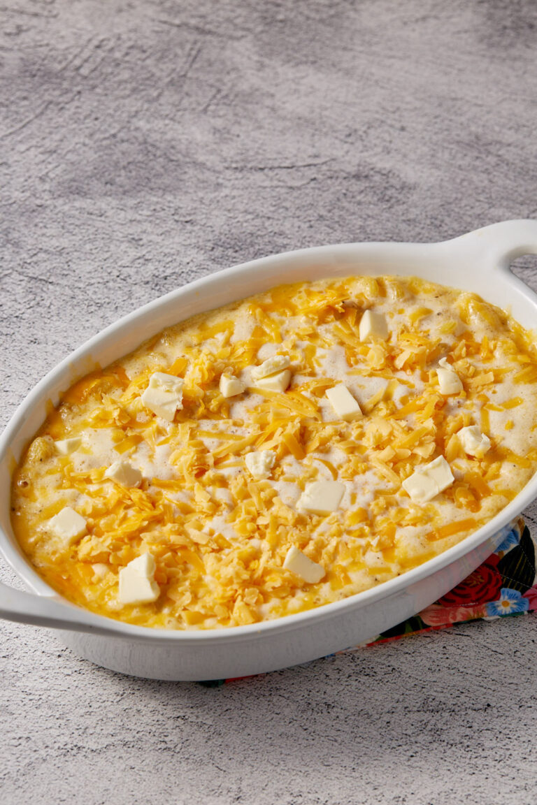 Baked Macaroni & Cheese with Cottage Cheese Butter & Baggage