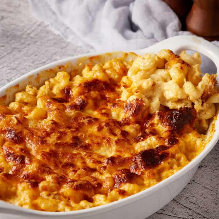 Baked Macaroni & Cheese with Cottage Cheese Butter & Baggage