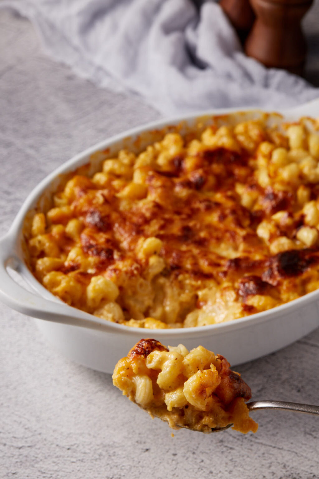 Baked Macaroni & Cheese with Cottage Cheese Butter & Baggage