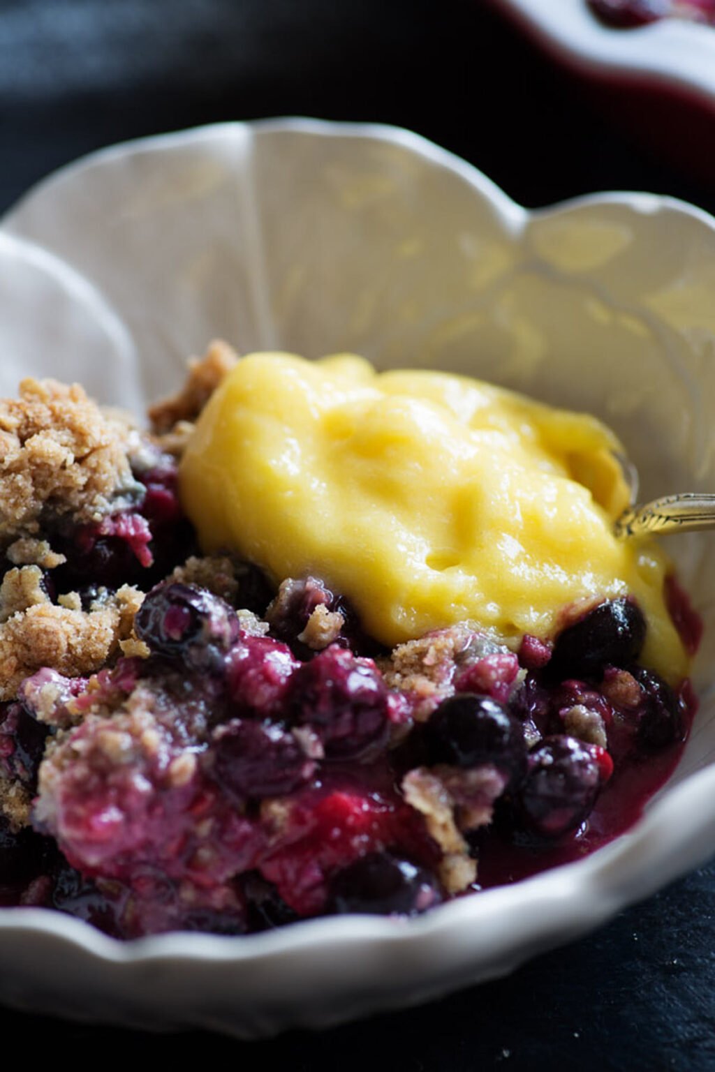 Berry Crisp with Lemon Curd Butter & Baggage