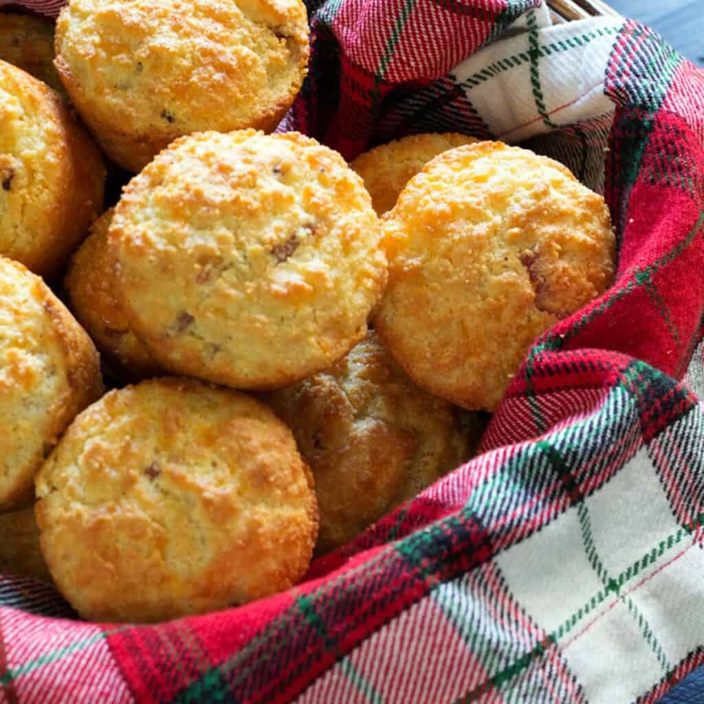 Cheesy Keto Muffins with Almond Flour Butter & Baggage