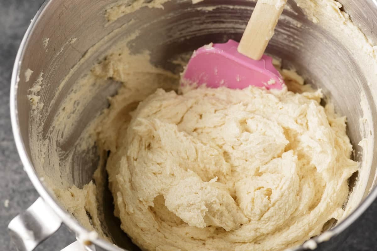 Butter and sugar creamed together.