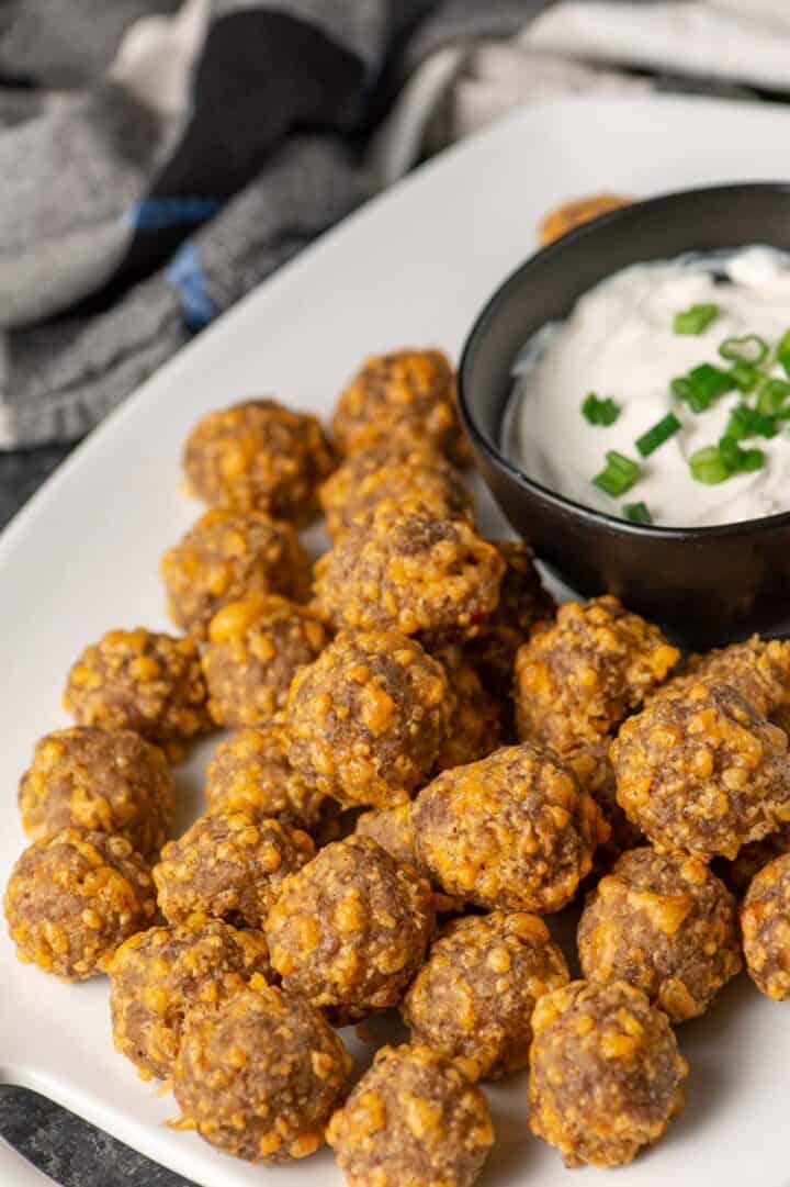 Keto Sausage Balls with Almond Flour Butter & Baggage