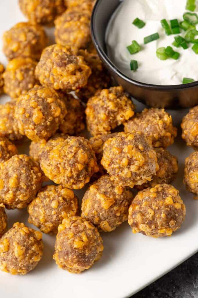 Keto Sausage Balls with Almond Flour - Butter & Baggage