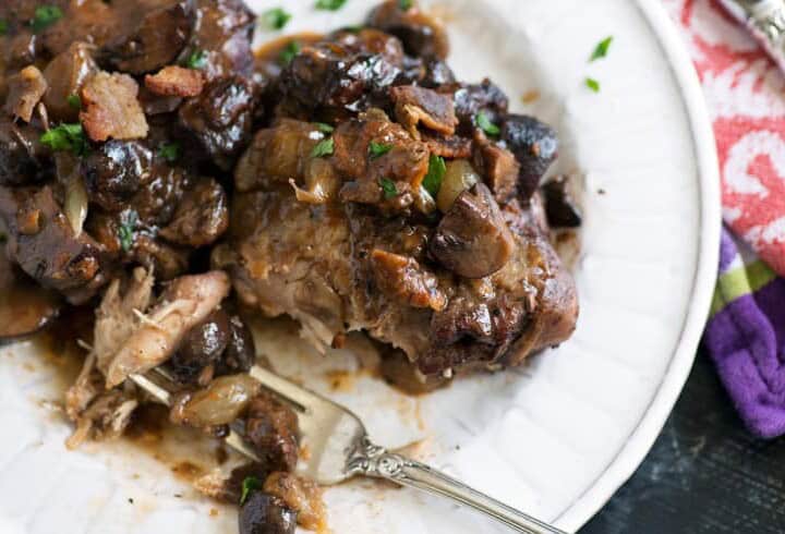 Coq au Vin on a plate