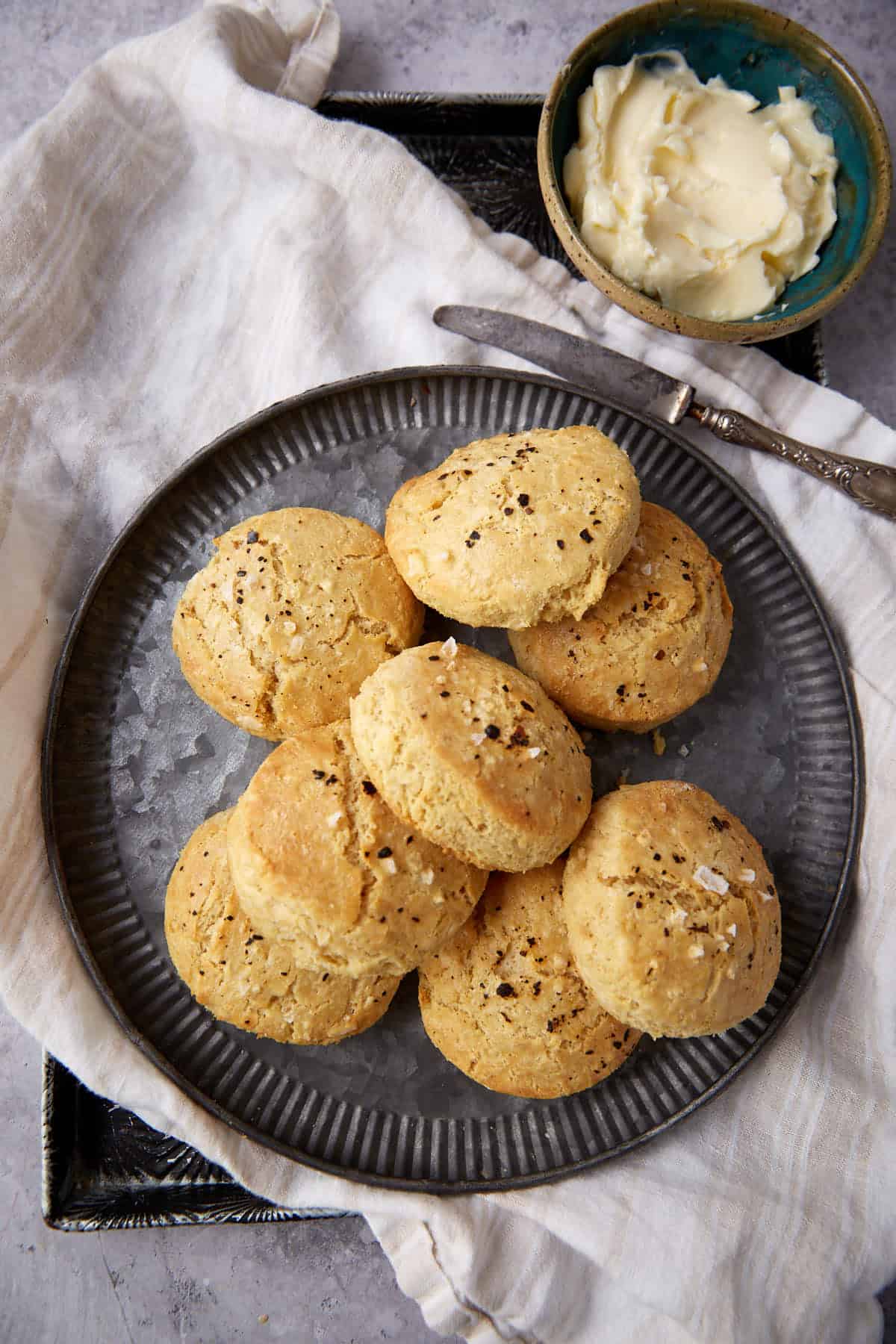 A platter of gluten-free biscuits. 