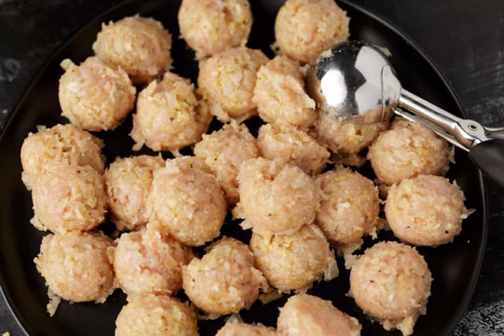 Ground Chicken Meatballs with a Creamy Marsala Sauce Butter & Baggage