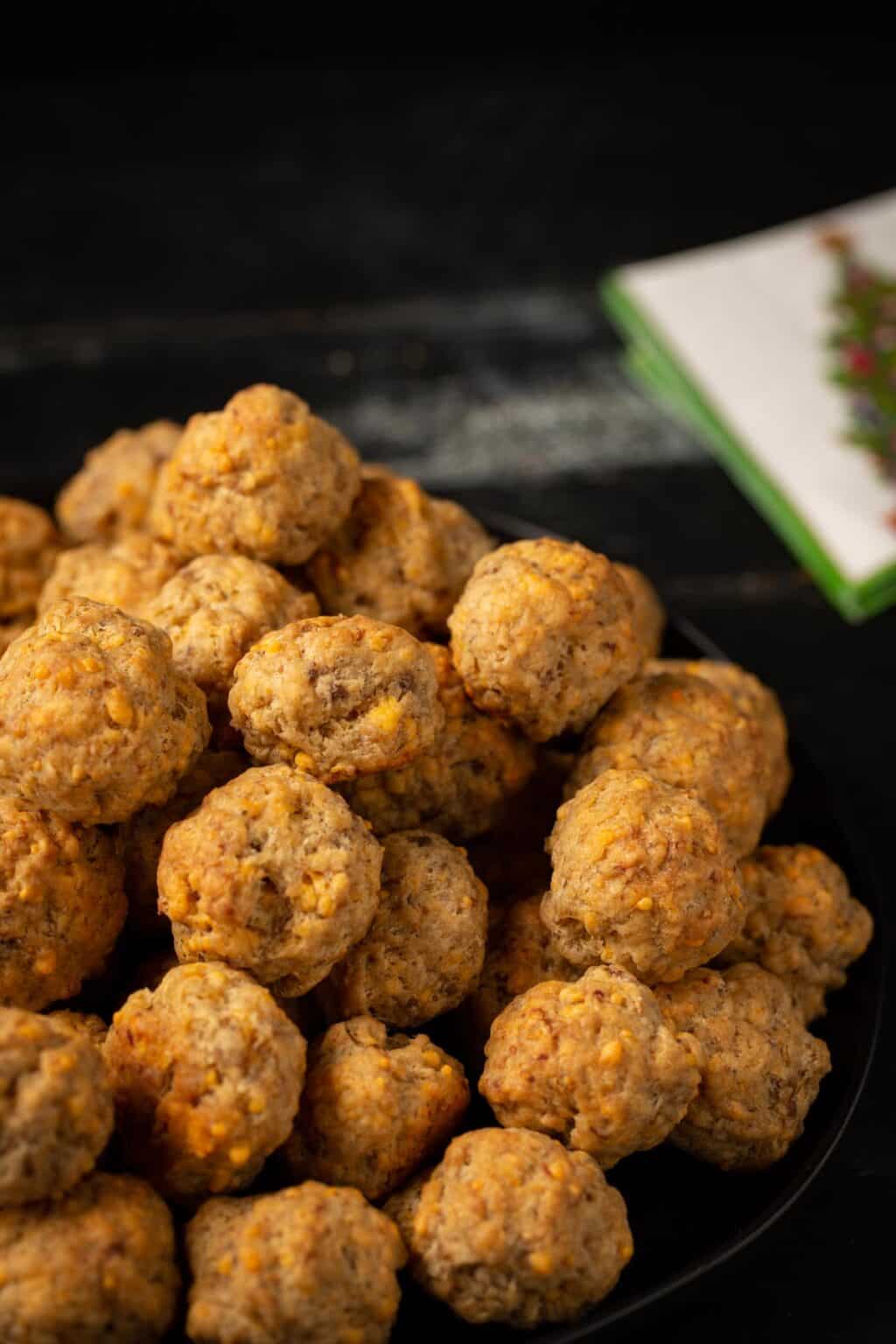 Sausage Balls Recipe Without Bisquick (Non Greasy) Butter & Baggage