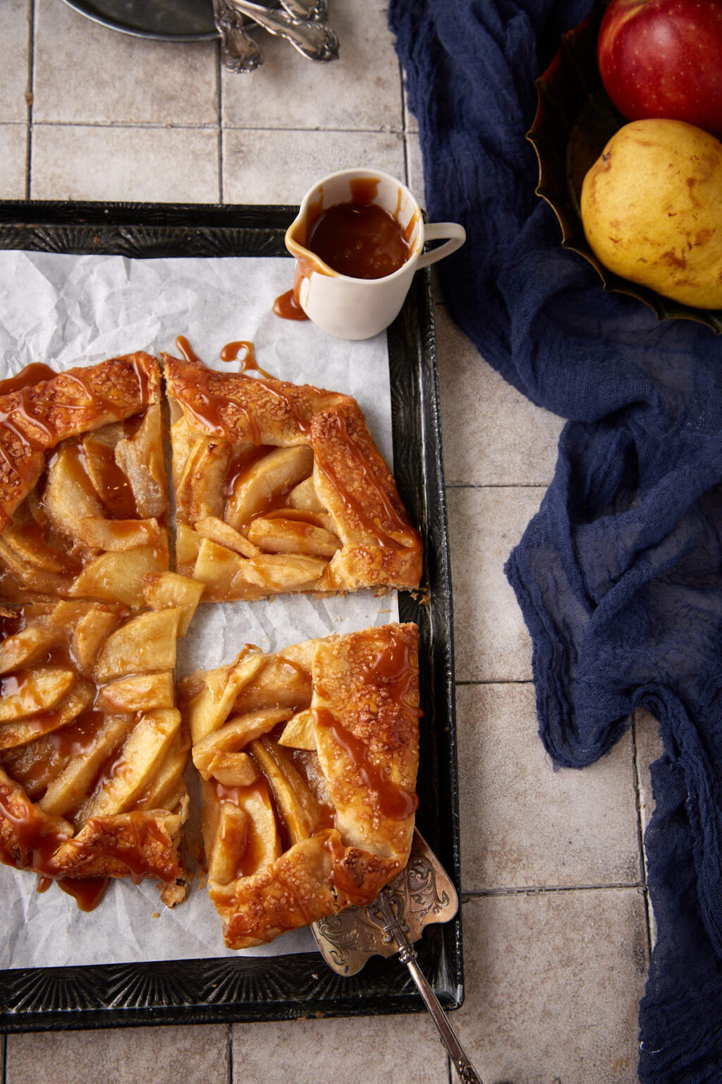 Apple Pear Galette with Apple Cider Caramel Butter & Baggage