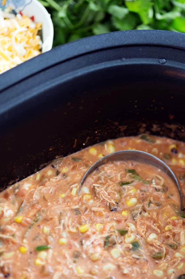 Chicken Chili with Cream Cheese Butter & Baggage