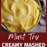 A bowl of creamy mashed potatoes.