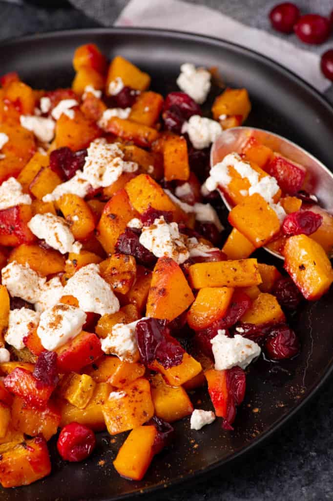 Roasted Butternut Squash with Cranberries and Feta Butter & Baggage