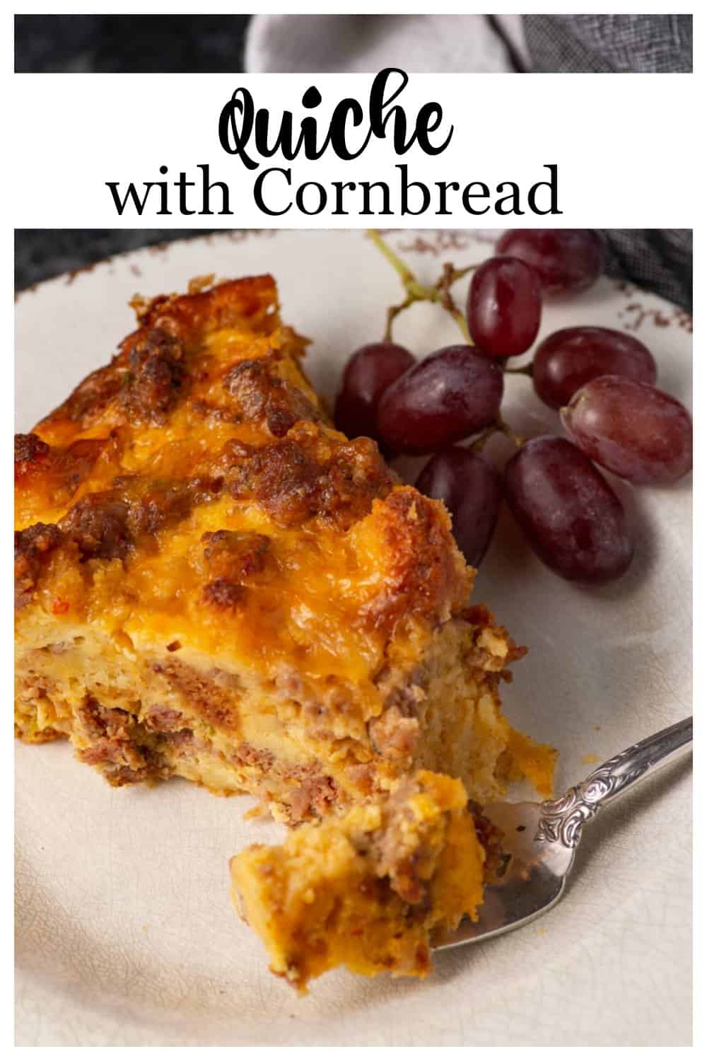 Quiche with Sausage and Cornbread Butter & Baggage