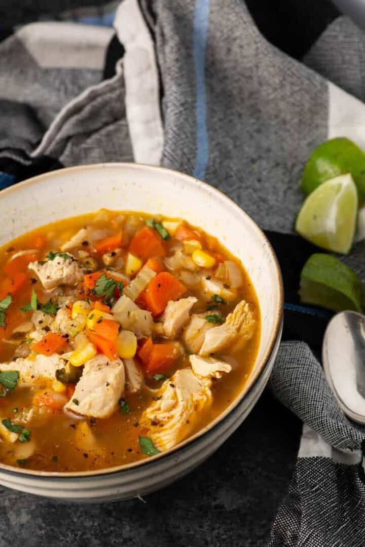 Zesty Chicken Soup with cardimon Butter & Baggage