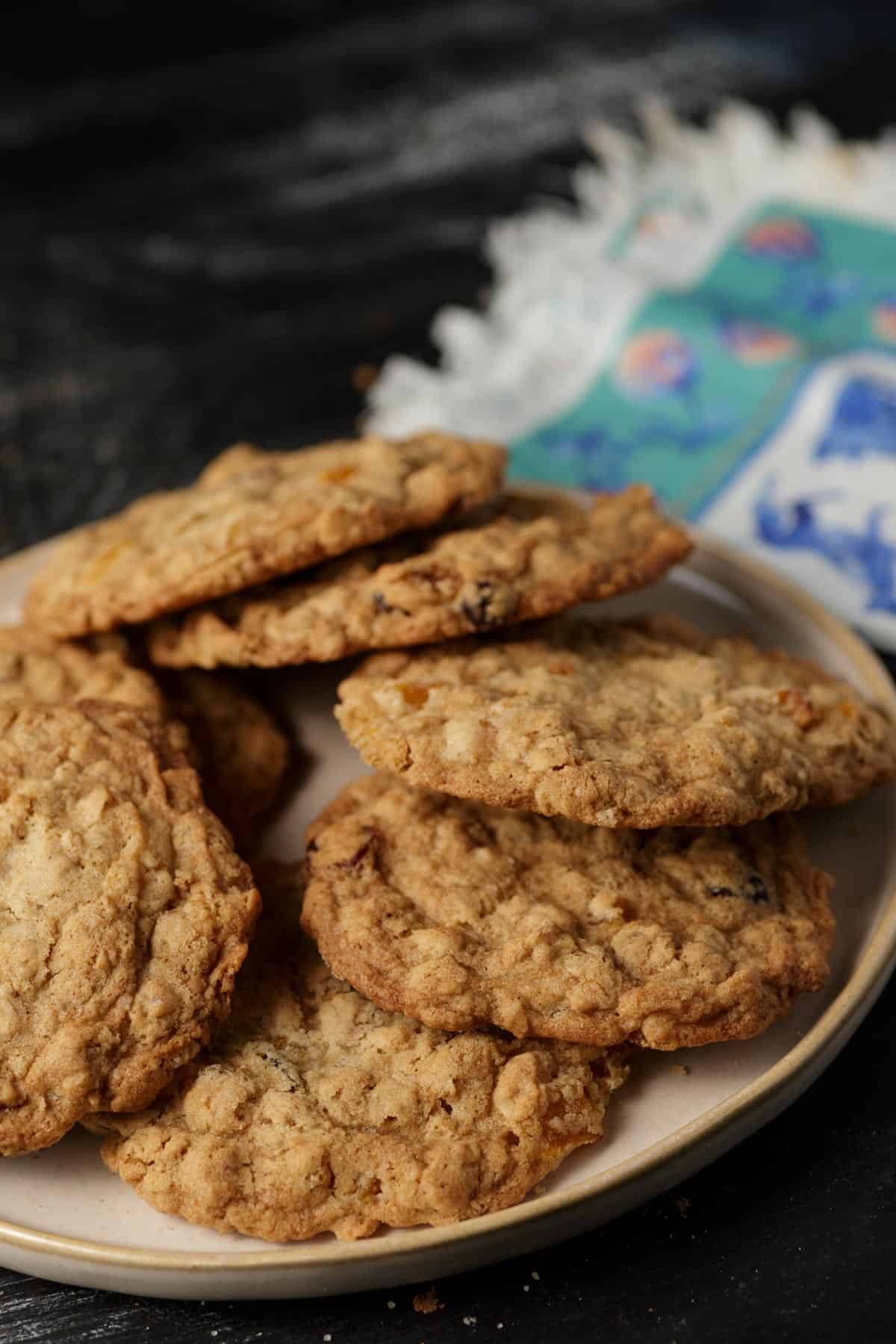 Soft adn Chewy Cranberry Apricot Oatmeal Cookies Butter & Baggage