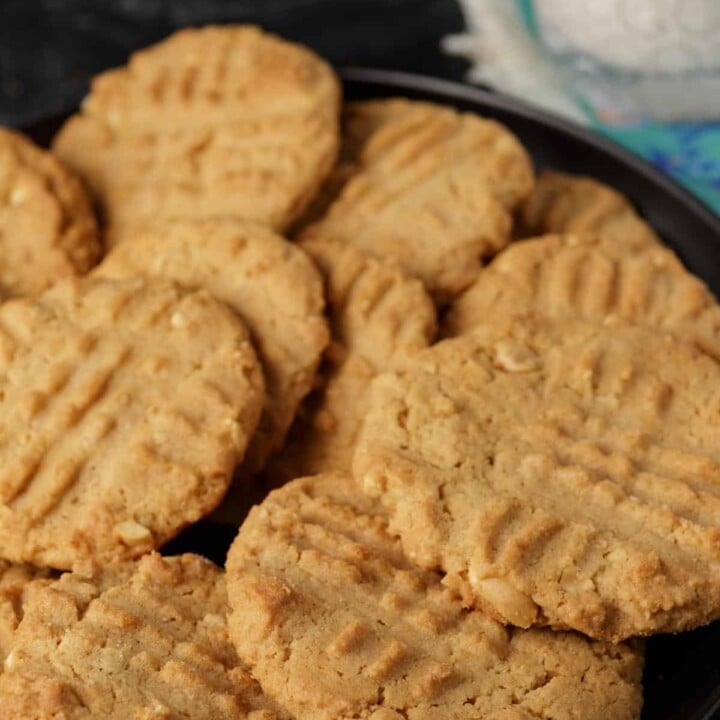 Peanut butter cookies on a plate