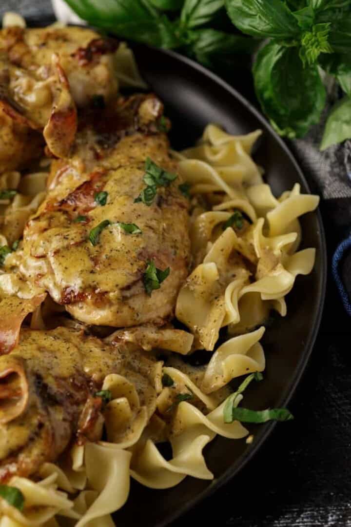 Prosciutto Wrapped Chicken with Creamy Pesto Butter & Baggage