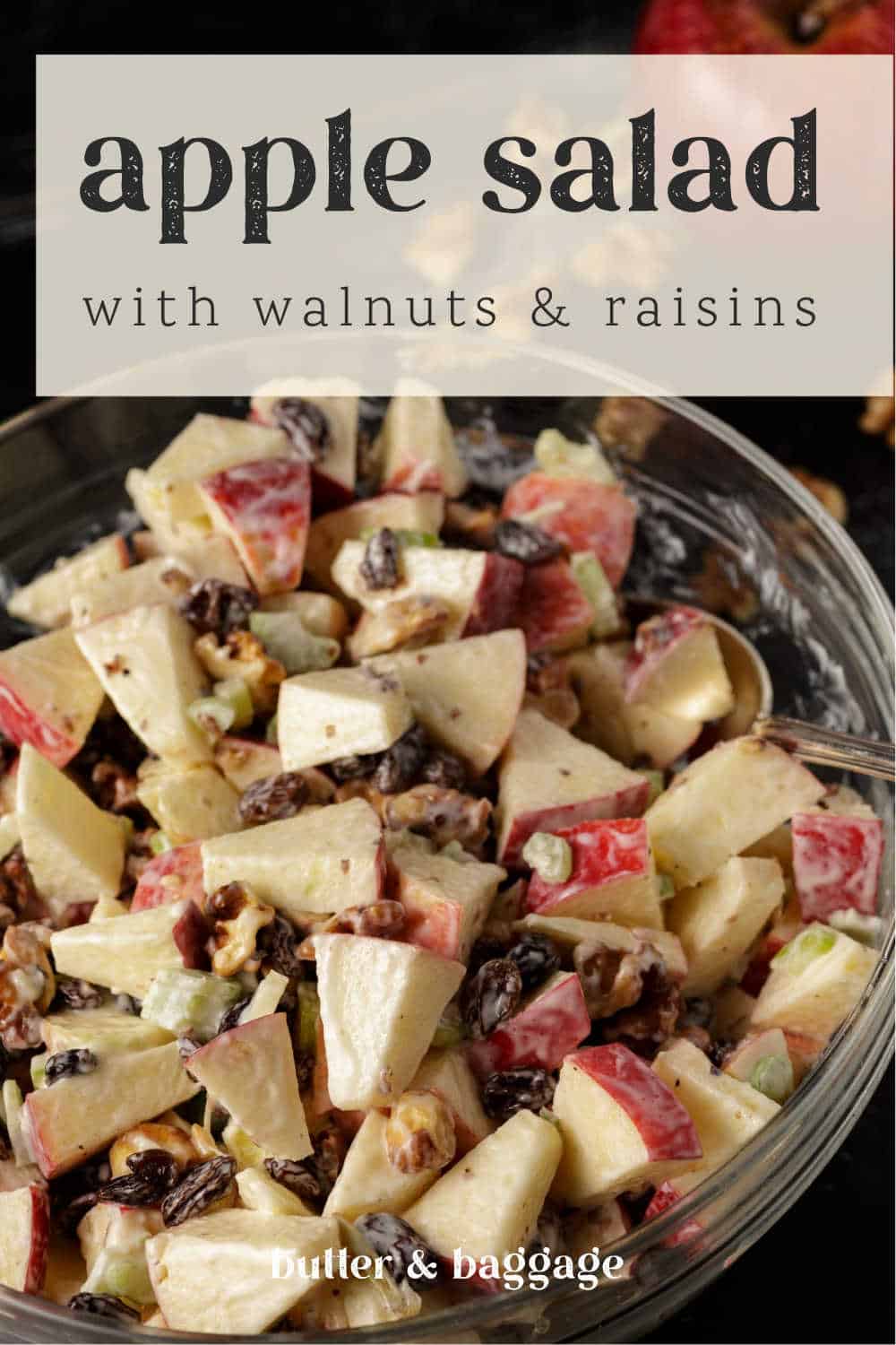 Old Fashioned Apple Waldorf Salad Butter & Baggage