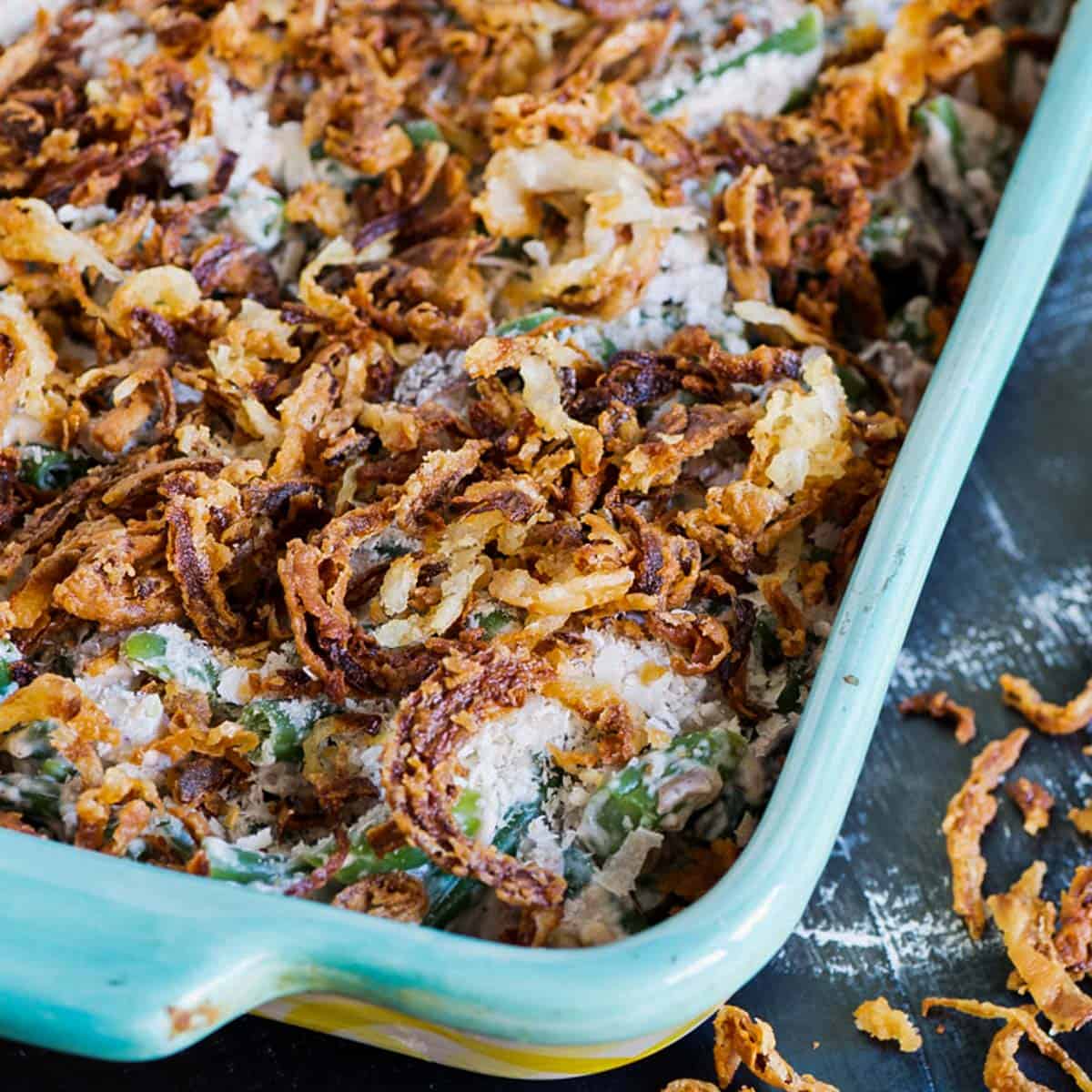 Green Bean Casserole with Mushroom Cream Sauce Butter & Baggage