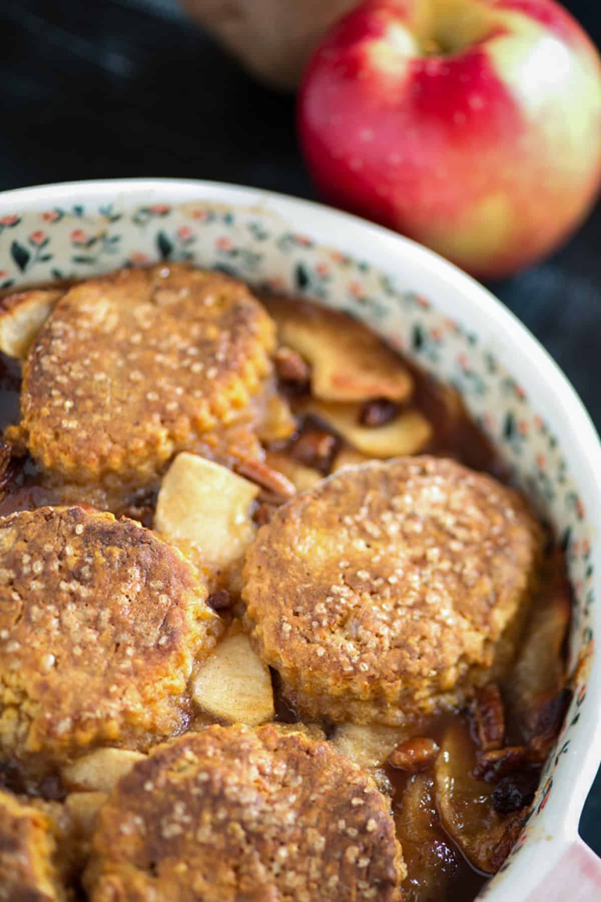 Apple Cobbler with Sweet Potato Biscuits Butter & Baggage