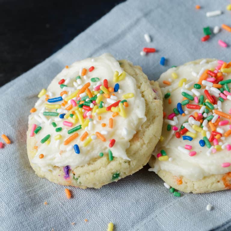 Confetti Cookies with Butter Frosting! Butter & Baggage