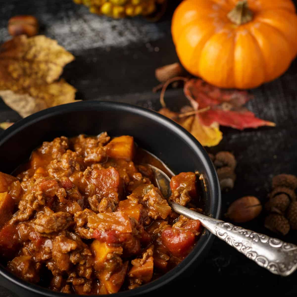 Chili with Sweet Potatoes Butter & Baggage