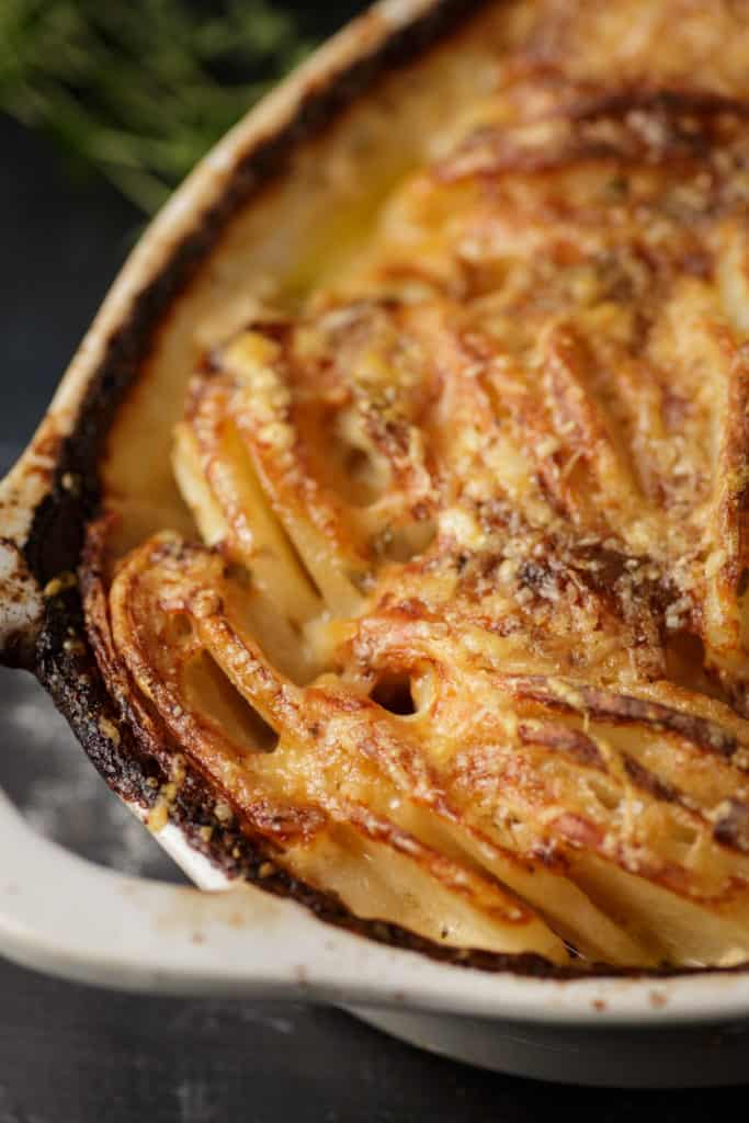 Crispy Potatoes Au Gratin with Gruyere Butter & Baggage