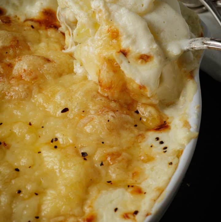 Crispy Potatoes Au Gratin with Gruyere Butter & Baggage
