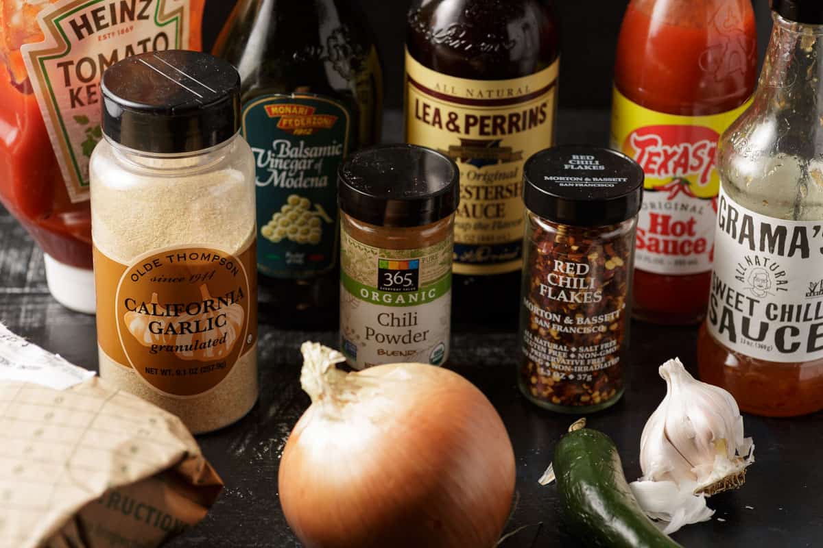 ingredients for sloppy joes with homemade sauce
