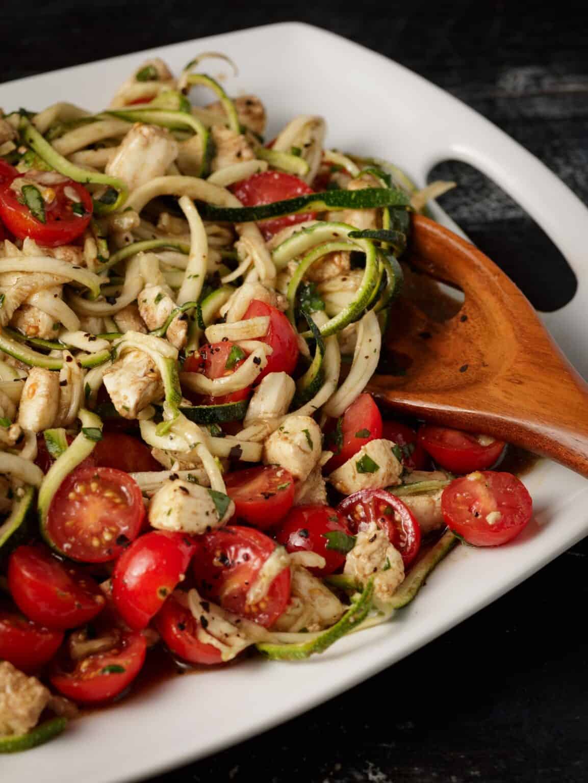 Zucchini Pasta Salad with Balsamic Vinegar