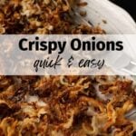 A platter of crispy onions.