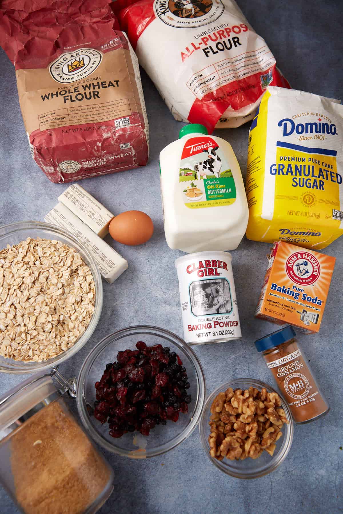 The ingredients for Oatmeal Scones.