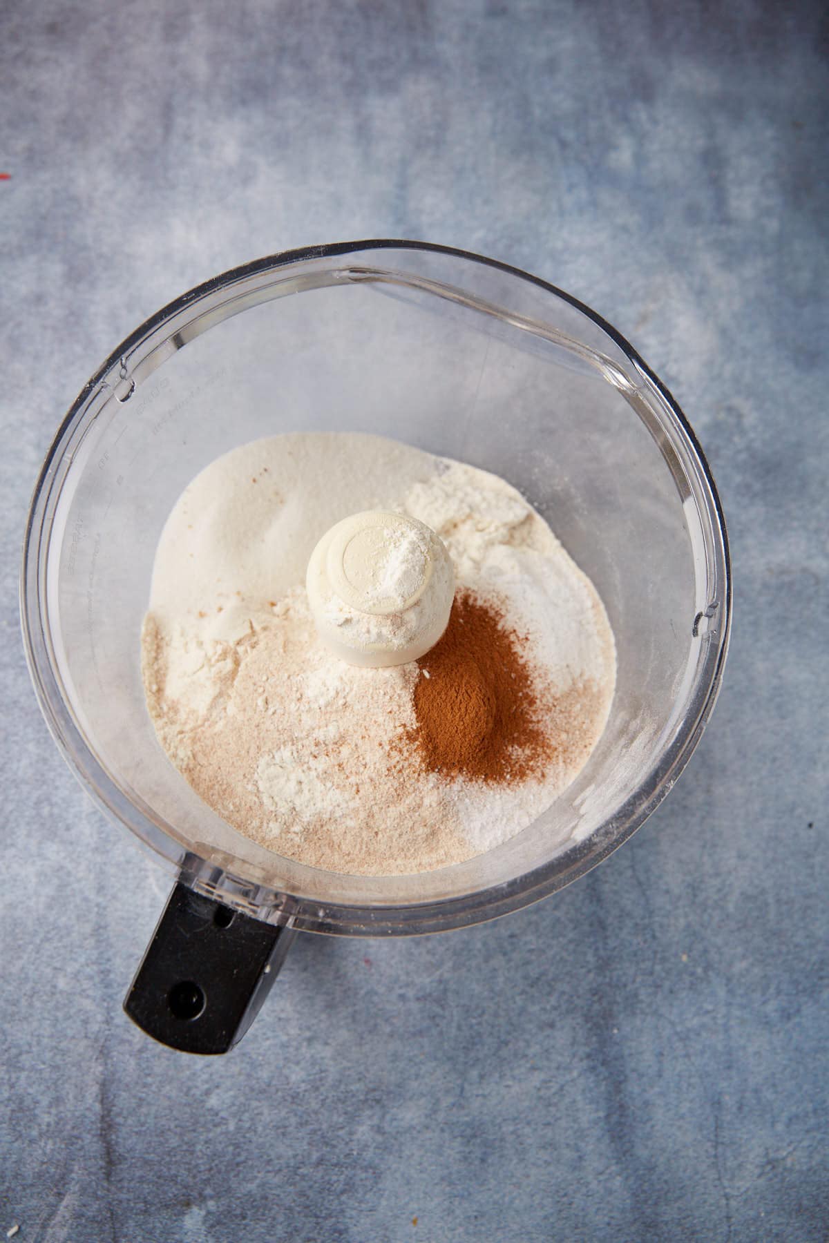 The dry ingredients for oatmeal scones.