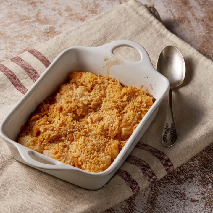 Baked Pineapple Casserole with Cheese Butter & Baggage