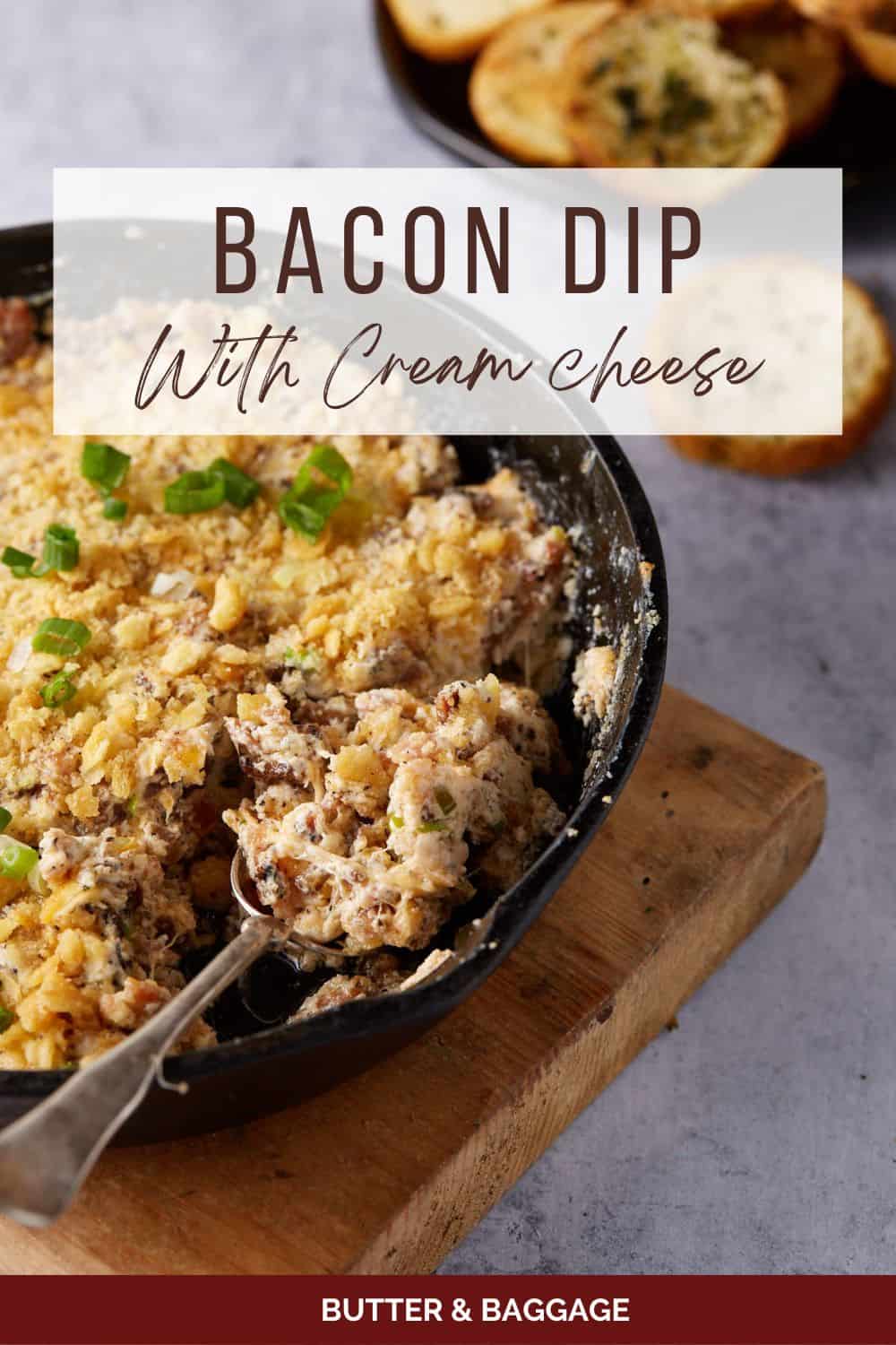 QuickBaked Bacon Cream Cheese Dip with Ritz Crackers Butter & Baggage